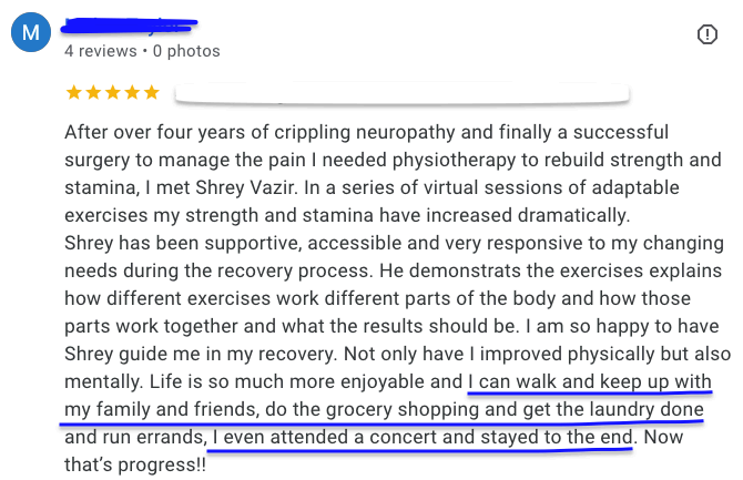 Testimonial from Mary